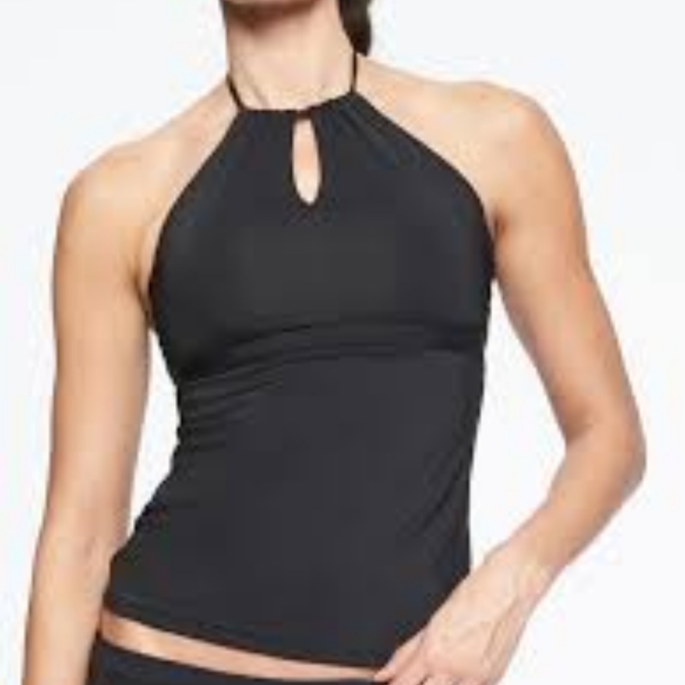 High Neck Keyhole Tankini Top